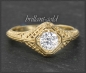 Preview: Solitär Ring 0,63ct Brillant im Antik Design,  585 Gold